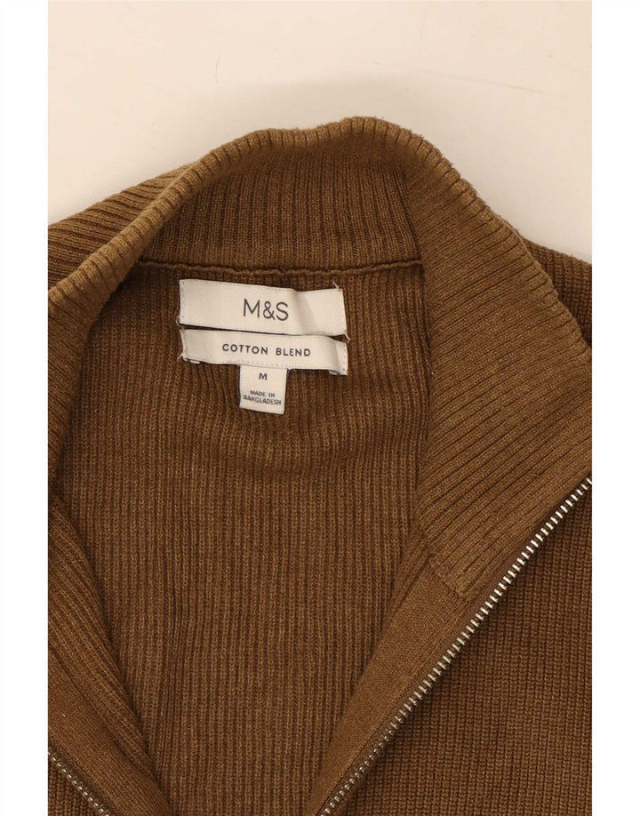 Marks & Spencer Herre cardigan sweater Medium Beige Polyester