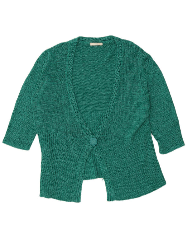 Marks & Spencer dame cardigantrøje med 3/4 ærmer UK 16 Large Green