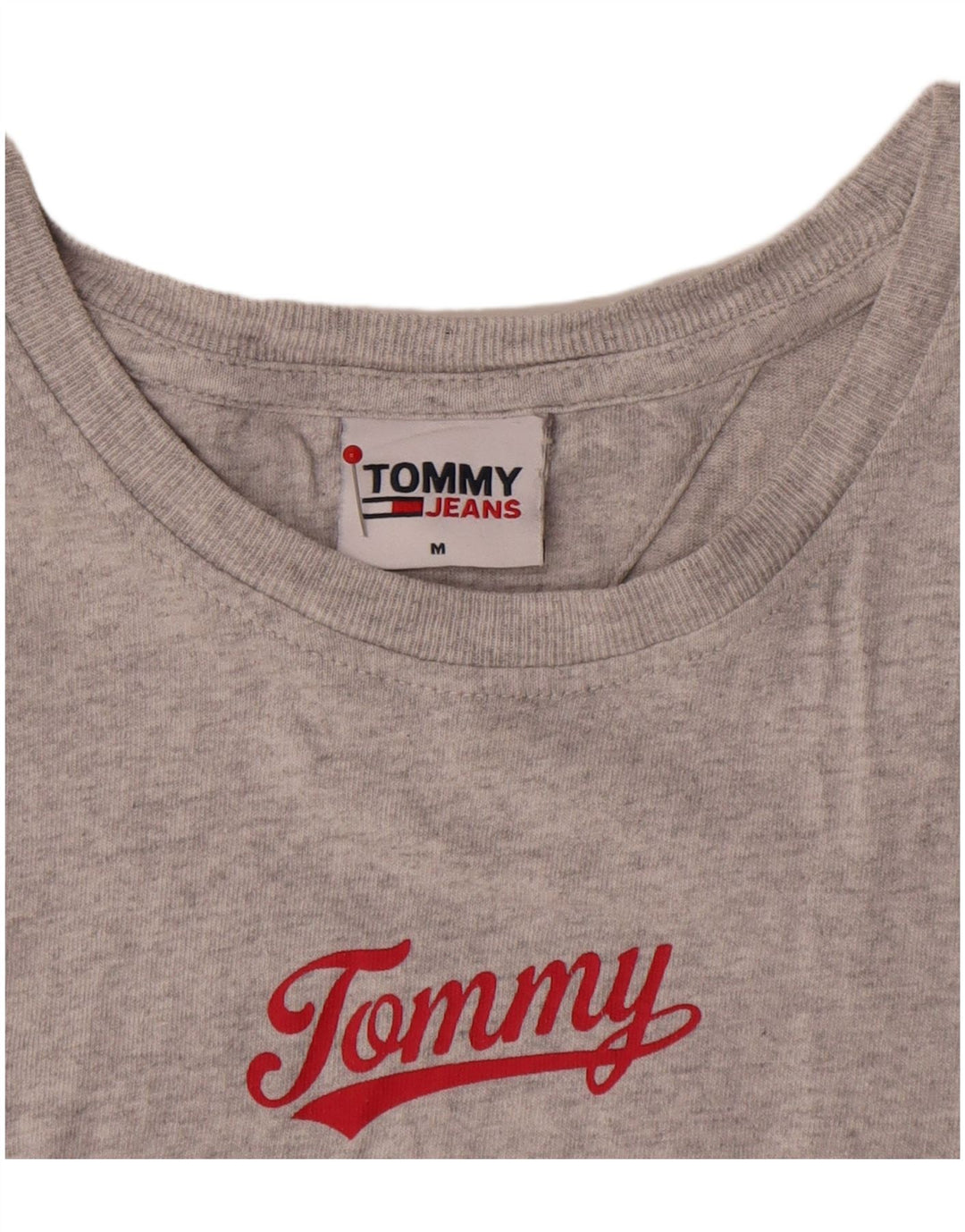 Tommy Hilfiger Herre grafisk T-shirt top mellemgrå bomuld