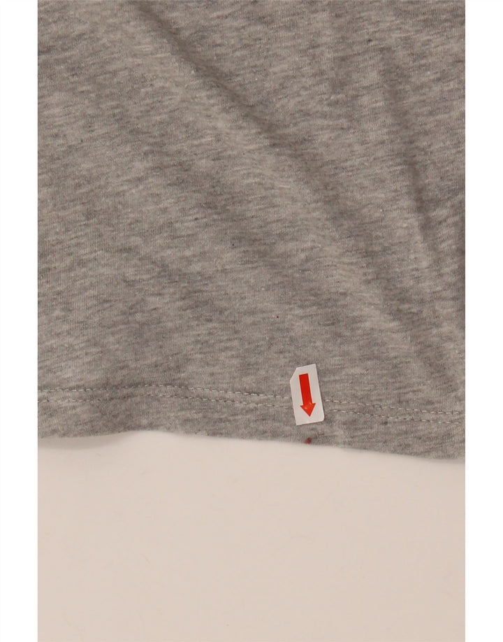 TOMMY HILFIGER Grafisk T-shirt top til kvinder UK 6 XS Grå