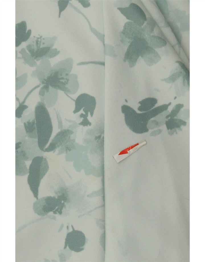 Dkny Dame Ærmeløs A-Line Kjole EU 40 Medium Green Floral Polyester
