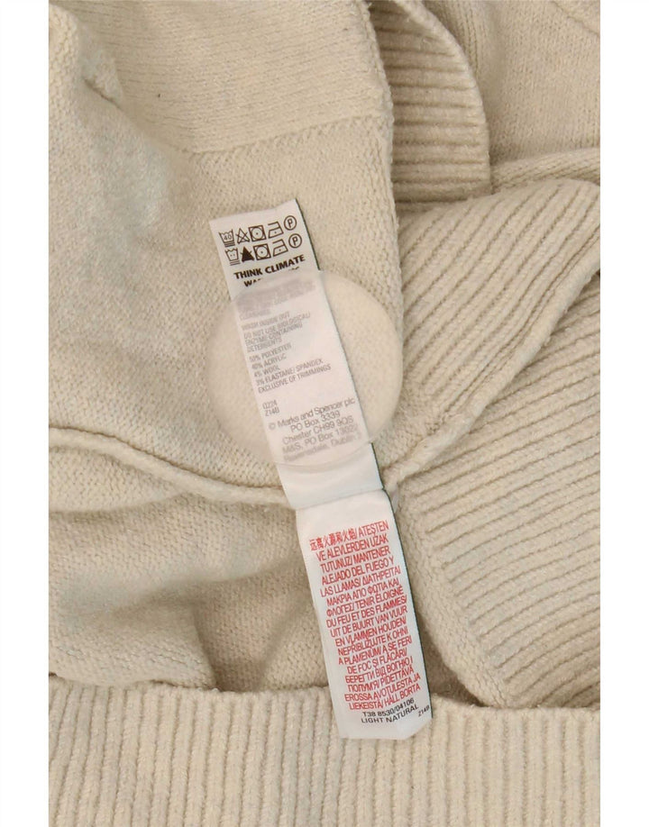 Marks & Spencer Dame oversized cardigan sweater UK 14 Medium Beige