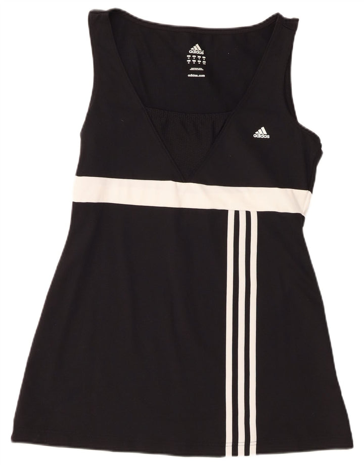 Adidas Dame Climalite Vest Top UK 14 Medium Sort Colourblock Polyester