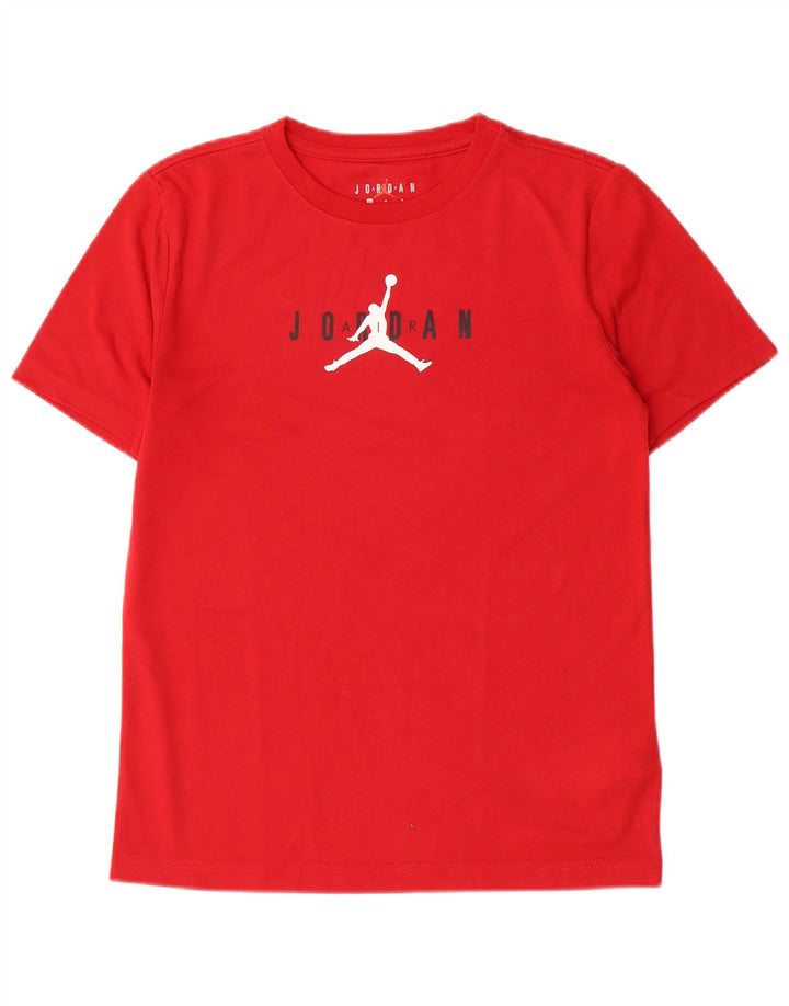 Jordan Boys Grafisk T-Shirt Top 12-13 År Stor Rød Polyester
