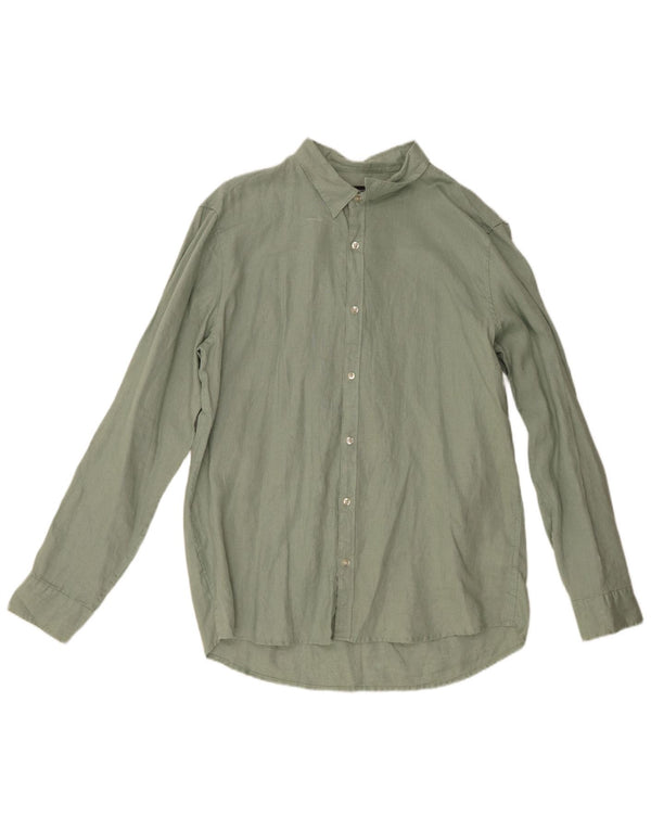 French Connection Herre Classic Fit Skjorte Large Green Linen