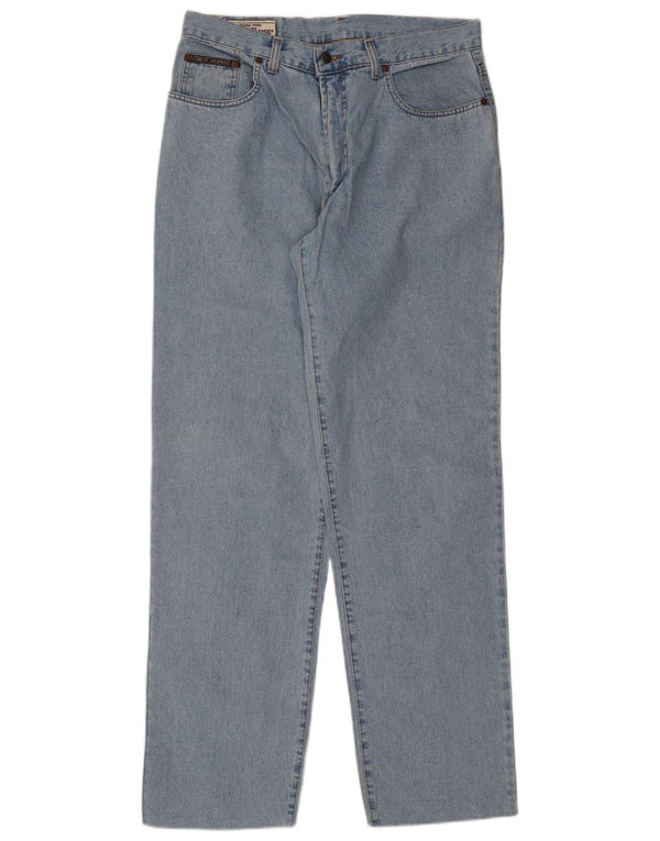 CASUCCI Herre Straight Jeans IT 52 XL W38 L33 Blå Bomuld