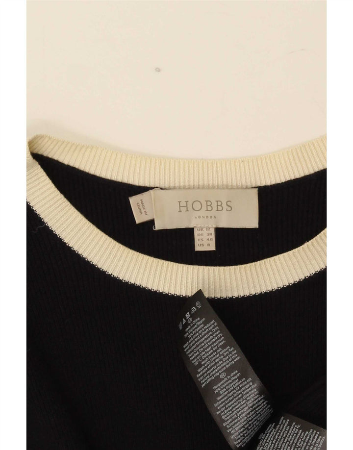 Hobbs Dame Jumper Dress UK 12 Medium Navy Blue Rayon