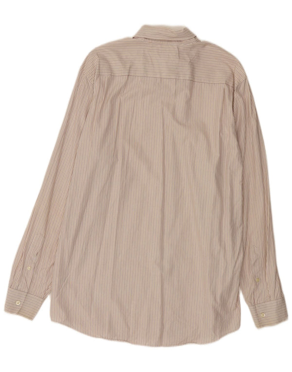 Banana Republic Herreskjorte str. 16 1/2 Large Off White Stribet bomuld