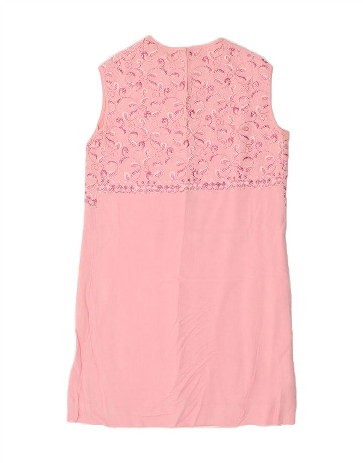 VINTAGE Womens Sleeveless Shift Dress IT 46 Large Pink Paisley | Vintage Vintage | Thrift | Second-Hand Vintage | Used Clothing | Messina Hembry 