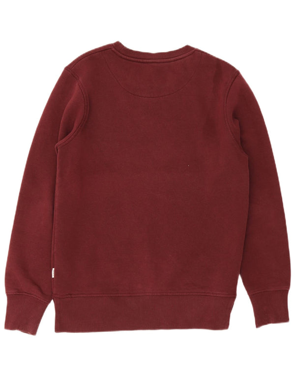 Jack & Jones Mens Graphic Sweatshirt Jumper Small Burgundy Cotton