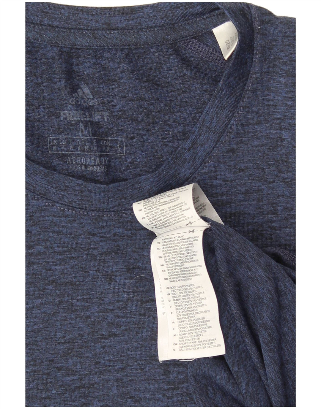 Adidas Herre Aeroready T-Shirt Top Medium Navy Blue Polyester