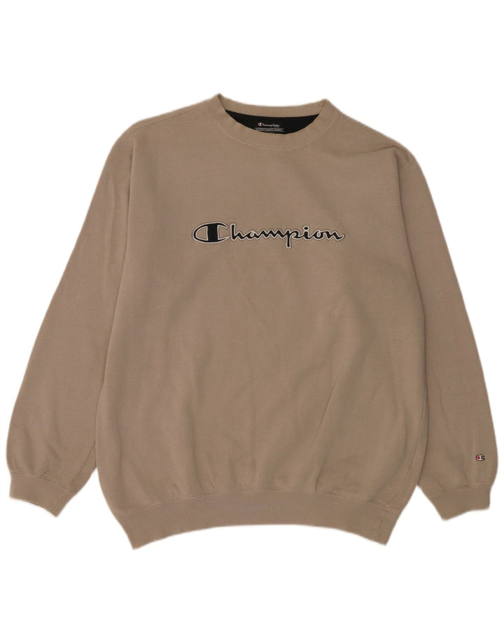 Champion Herre Grafisk Sweatshirt Jumper XL Beige