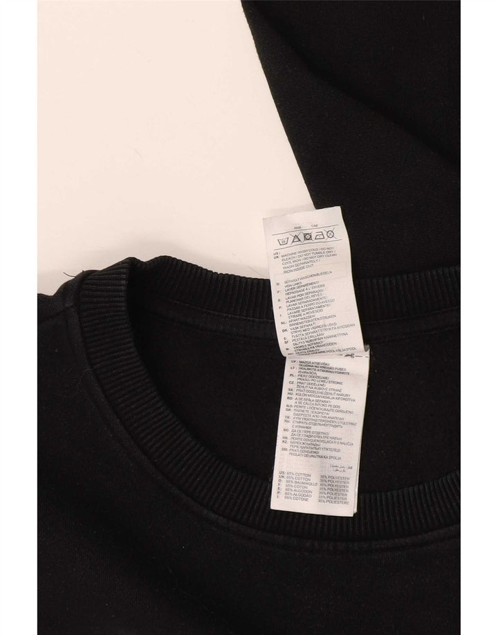 Reebok Herre Grafisk Sweatshirt Jumper XL Sort Bomuld