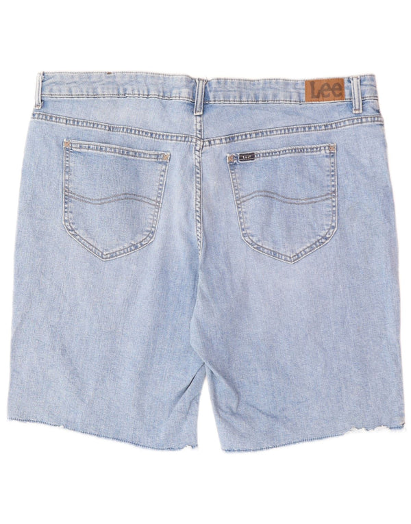 LEE Dame Denim Shorts US 22 3XL W44 Blå Bomuld