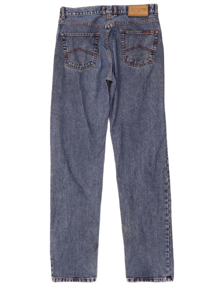 MARLBORO CLASSICS Straight jeans til mænd W33 L34 Blå bomuld