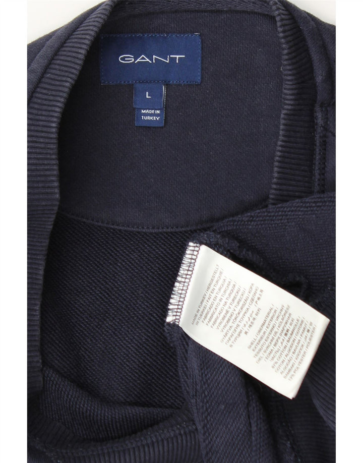 Gant Sweatshirt til mænd, stor marineblå bomuld