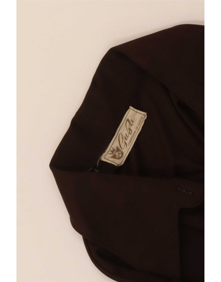 Vintage Dame A-Line Kjole UK 14 Medium Brun