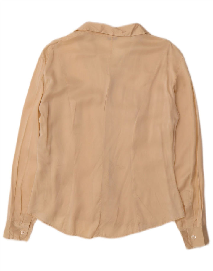 CALBROS Womens Shirt Blouse IT 46 Large Beige Silk Vintage Calbros and Second-Hand Calbros from Messina Hembry 