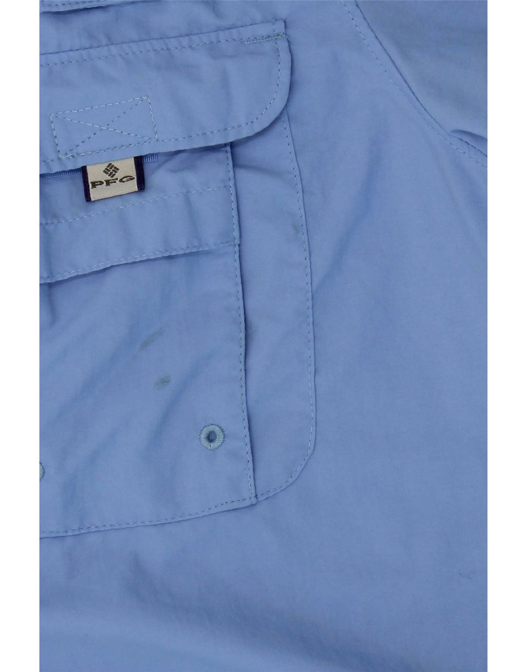 Columbia kortærmet overshirt til kvinder Stor blå nylon