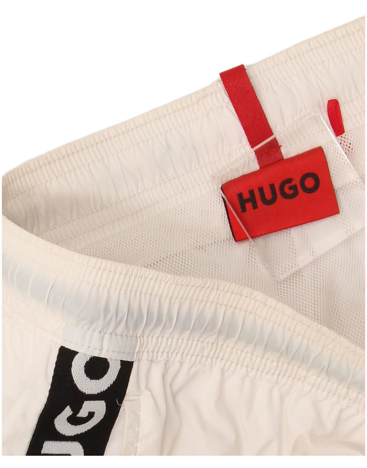 HUGO BOSS Badeshorts til mænd Små hvide polyamid