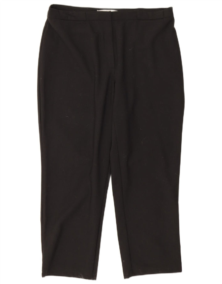 Marella Dame Straight Cropped Trousers W32 L23 Sort