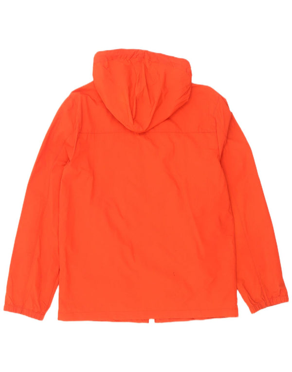 Jack Wills Herre Hooded Windbreaker Jacket UK 36 Small Orange Nylon