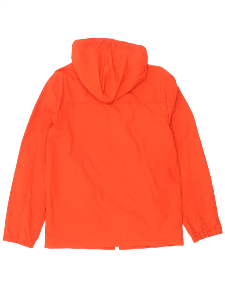 Jack Wills Herre Hooded Windbreaker Jacket UK 36 Small Orange Nylon