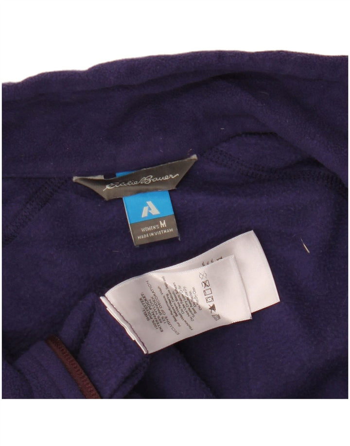 EDDIE BAUER Fleecejakke til kvinder UK 12 Medium Lilla Colourblock Polyester