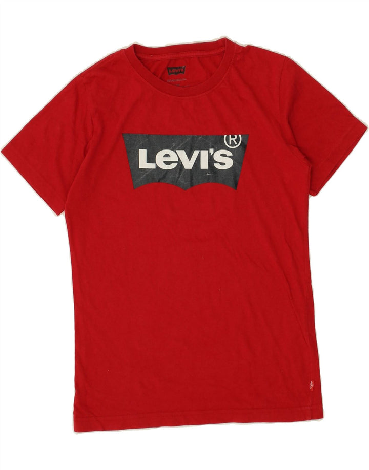 LEVI'S Boys Graphic T-Shirt Top 11-12 Years Red Cotton Vintage Levi's and Second-Hand Levi's from Messina Hembry 