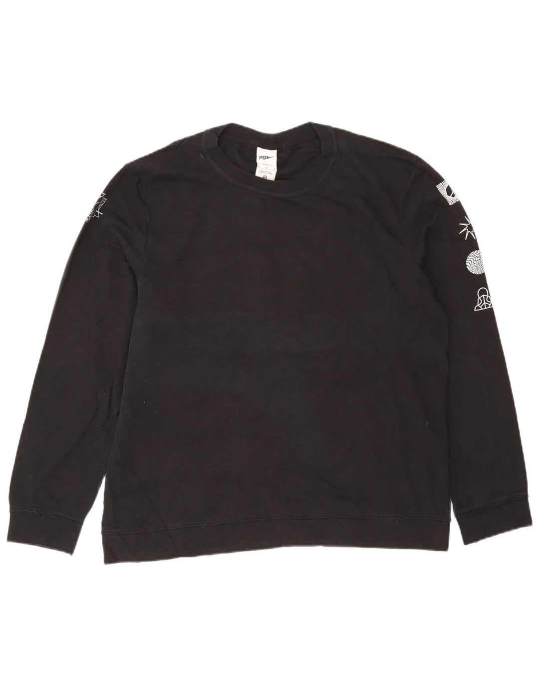 Nike Herre Therma-Fit Grafisk Sweatshirt Jumper Medium Sort Bomuld