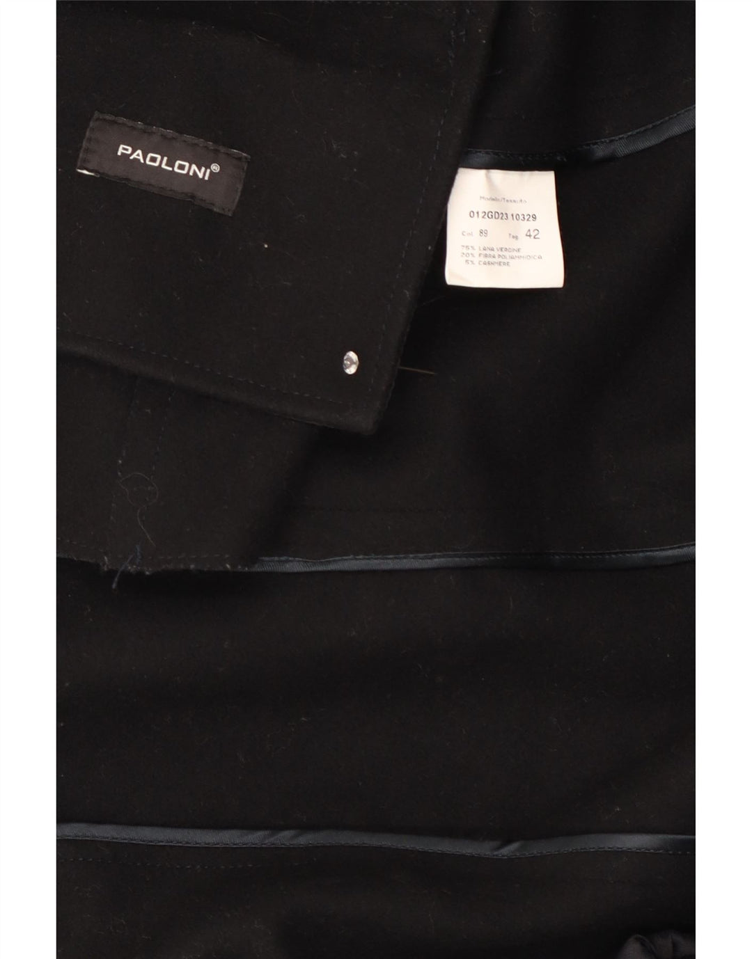 Paoloni Dame Blazer Jacket IT 42 Medium Sort Uld