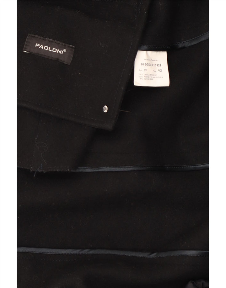 Paoloni Dame Blazer Jacket IT 42 Medium Sort Uld
