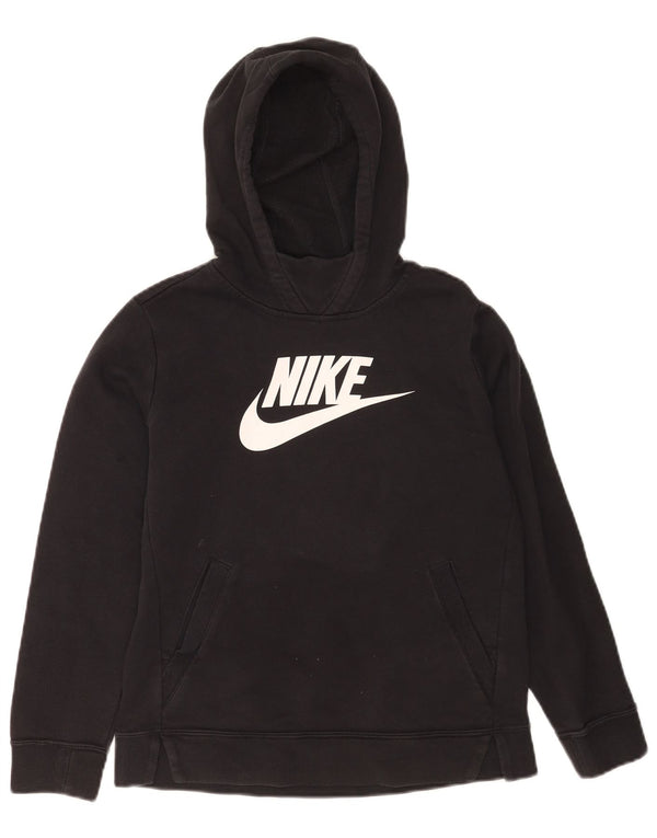 Nike drenge grafisk standard hættetrøjetrøje 12-13 år stor sort bomuld