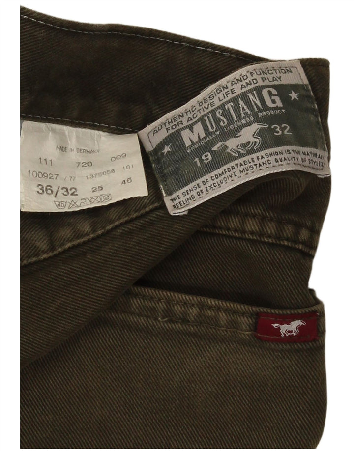 Mustang Straight Jeans til mænd W36 L32 Grøn bomuld