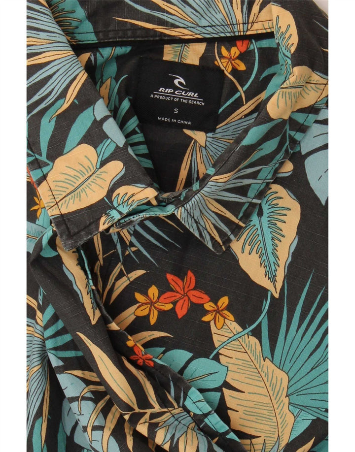 Rip Curl Herre kortærmet skjorte lille sort blomster