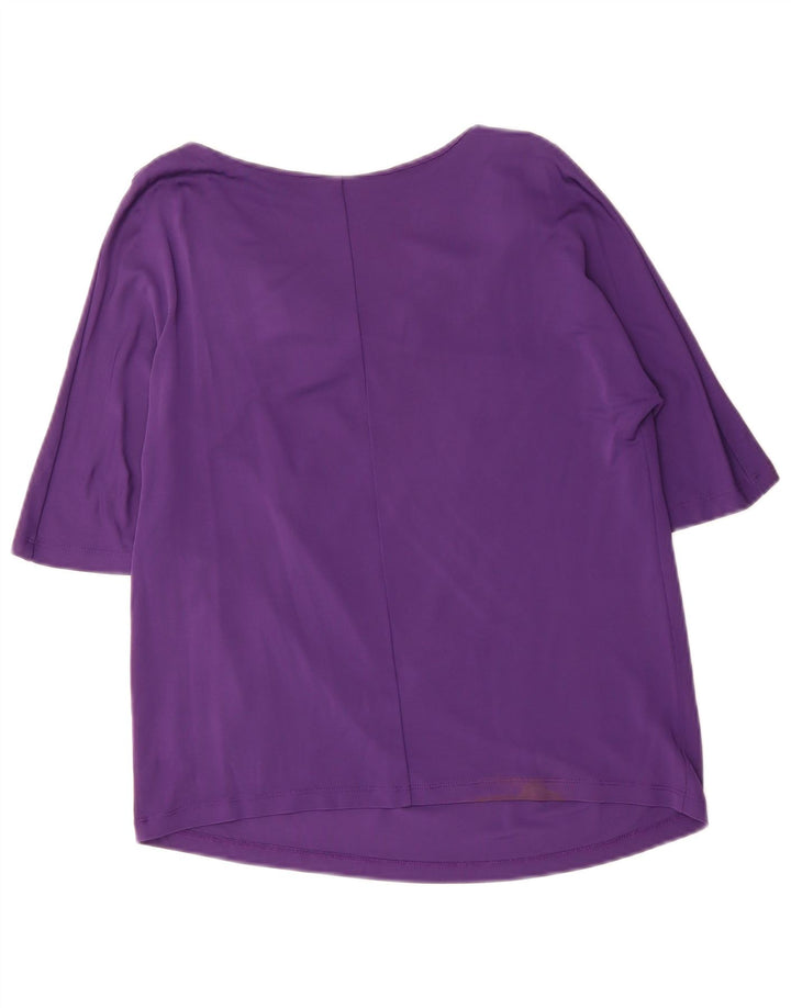 LUISA SPAGNOLI Womens Blouse Top UK 14 Medium Purple Viscose
