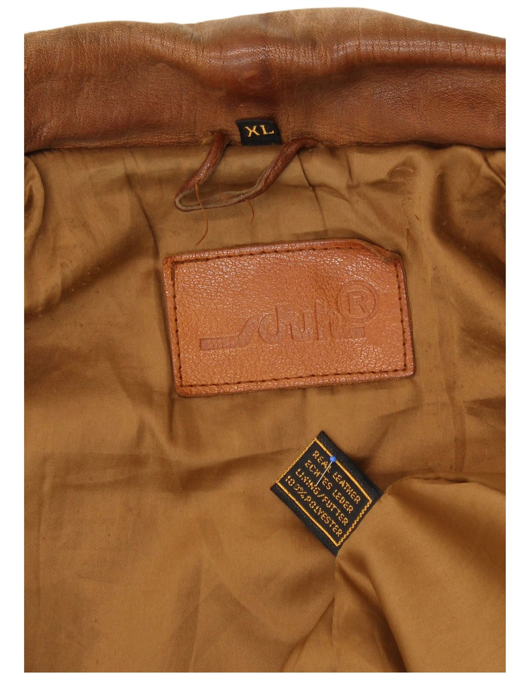 Schuh Herre Læderjakke UK 42 XL Brun Læder