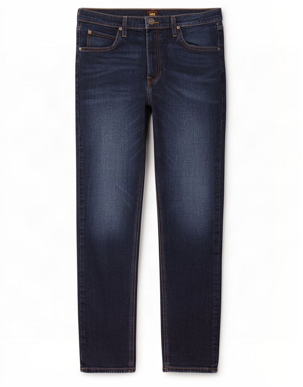 Lee Herre Austin Tapered Jeans W34 L32 Marineblå Bomuld