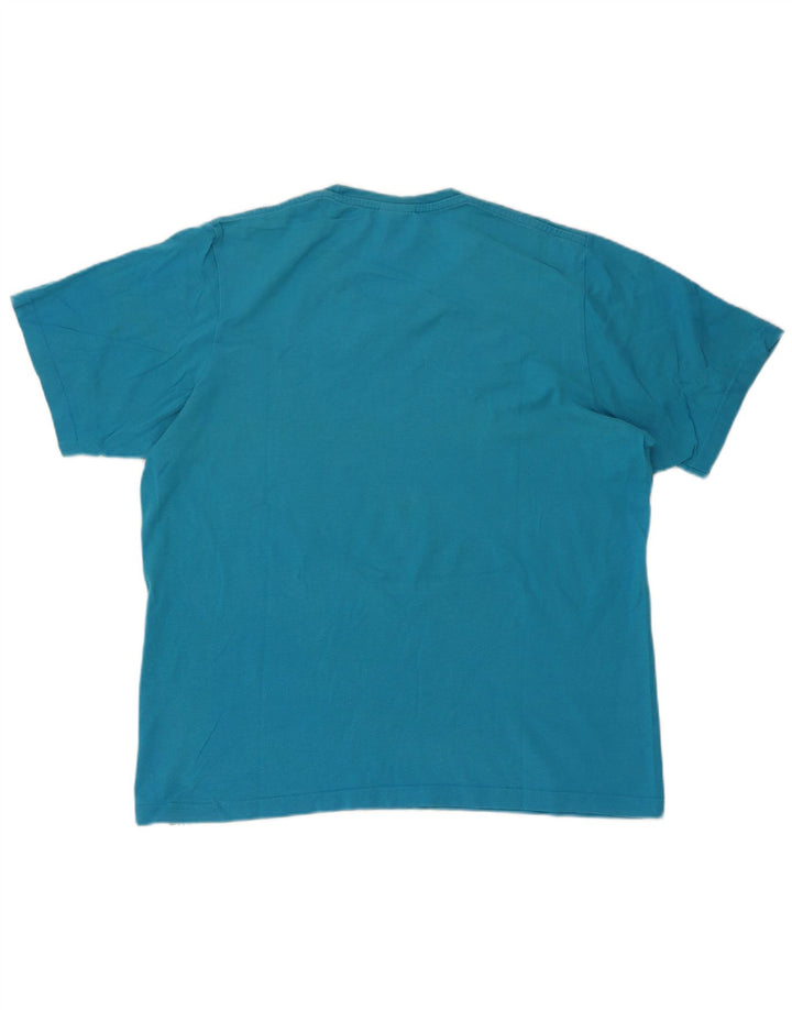 Adidas Herre grafisk T-shirt top mellemblå bomuld