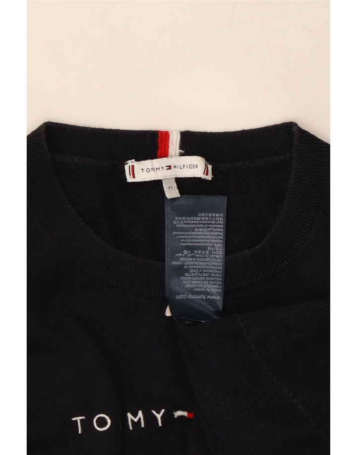 TOMMY HILFIGER sweater med rund hals til kvinder UK 14 Medium Navy Blue