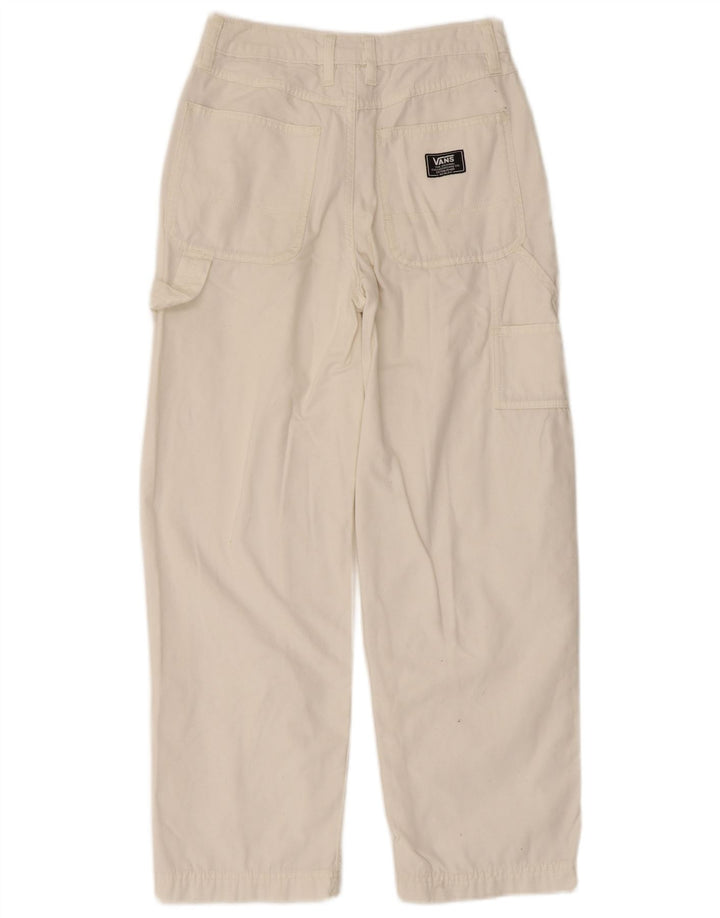 Vans Dame Straight Cargo Bukser W25 L27 Hvid Bomuld