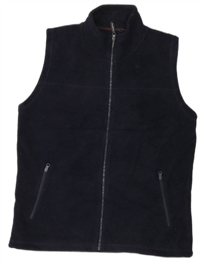 James Pringle Herre Fleece Gilet UK 38 Medium Navy Blue Polyester