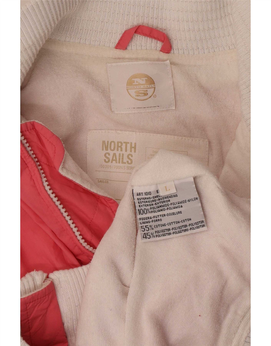North Sails Dame træningsdragt Topjakke UK 16 Large Pink Colourblock