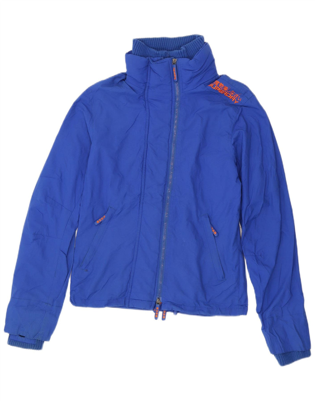 Superdry Herre Dobbelt Blacklabel regnjakke UK 38 Lille blå nylon