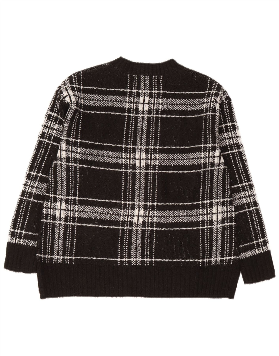 Marks & Spencer Dame sweater med rund hals DK 10 Small Black Check