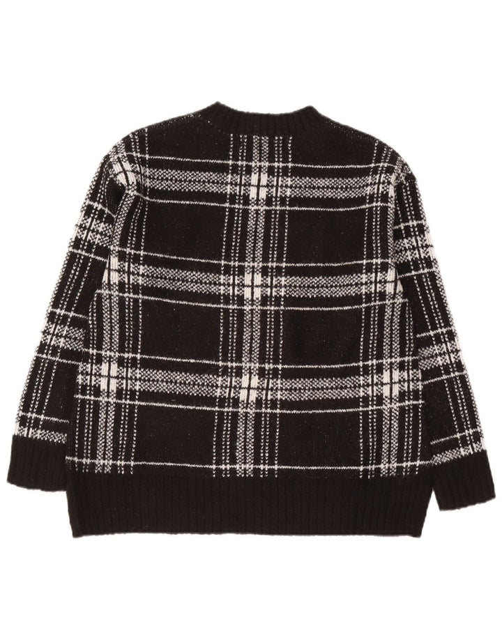 Marks & Spencer Dame sweater med rund hals DK 10 Small Black Check
