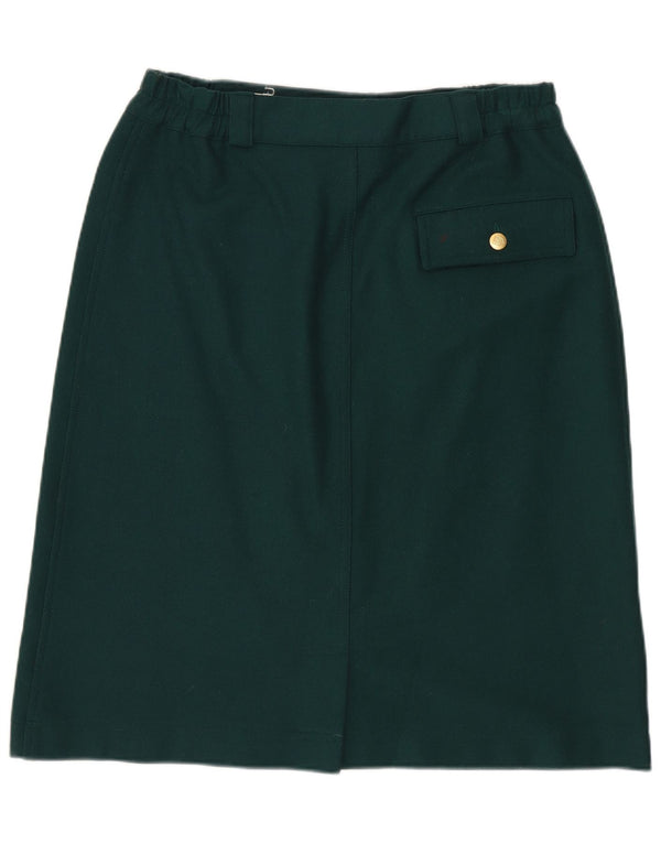 Vintage Dame Cargo Nederdel IT 44 Medium W30 Grøn uld