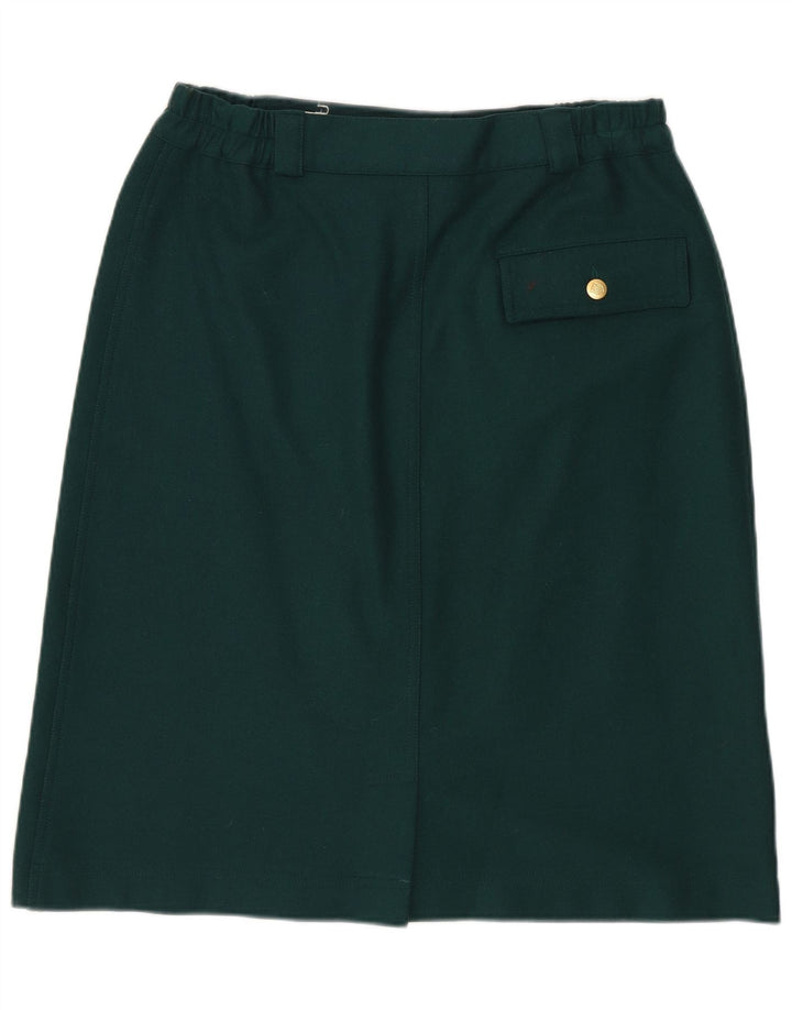 Vintage Dame Cargo Nederdel IT 44 Medium W30 Grøn uld