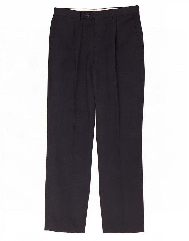 Marks & Spencer Herre Pegged Suit Bukser W34 L33 Marineblå Polyester