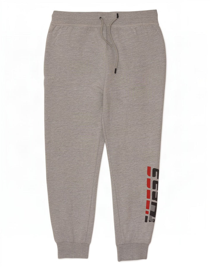 Guess Herre grafisk træningsdragt Bukser Joggers Medium Grey Flecked Bomuld